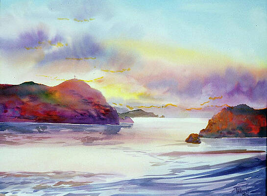 Wall Art featuring the painting Acapulco Dawn #11 by Sheila Parsons