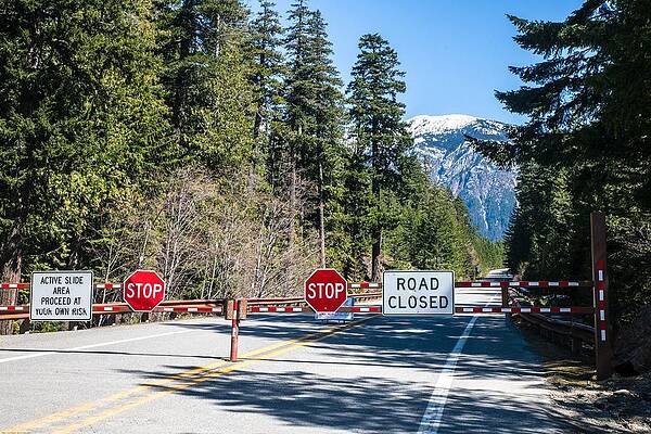 State Route 20 Photograph - Active Slide Area by Tom Cochran