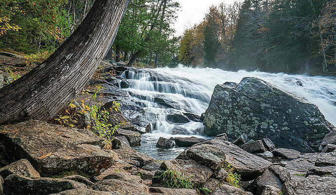 Tranquil Wall Art featuring the photograph Adirondacks Autumn At Buttermilk Falls 6 by Ron Long Ltd Photography
