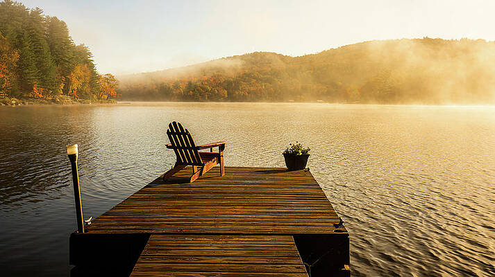 Tranquil Wall Art featuring the photograph Adirondacks Autumn At Long Lake 3 by Ron Long Ltd Photography