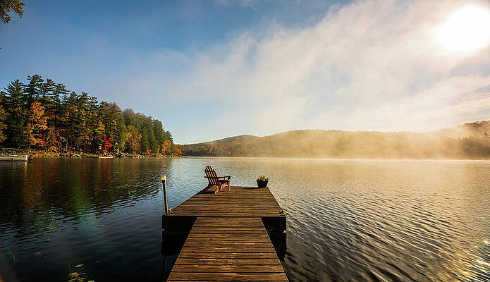 Tranquil Wall Art featuring the photograph Adirondacks Autumn At Long Lake 4 by Ron Long Ltd Photography