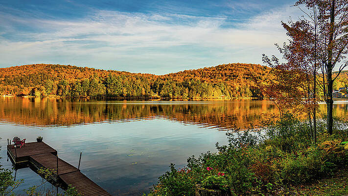 Tranquil Wall Art featuring the photograph Adirondacks Autumn At Long Lake 5 by Ron Long Ltd Photography