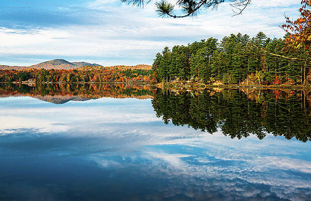 Tranquil Wall Art featuring the photograph Adirondacks Autumn At Long Lake 7 by Ron Long Ltd Photography