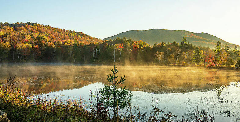 Tranquil Wall Art featuring the photograph Adirondacks Autumn At Tupper Lake 3 by Ron Long Ltd Photography