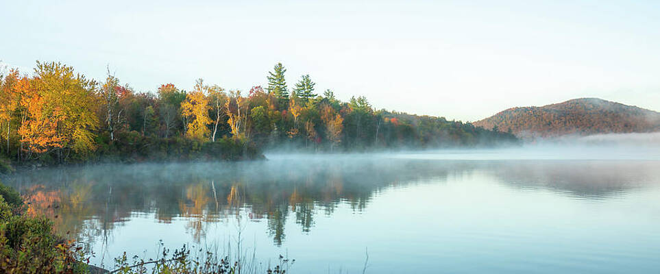 Tranquil Wall Art featuring the photograph Adirondacks Autumn At Tupper Lake 5 by Ron Long Ltd Photography