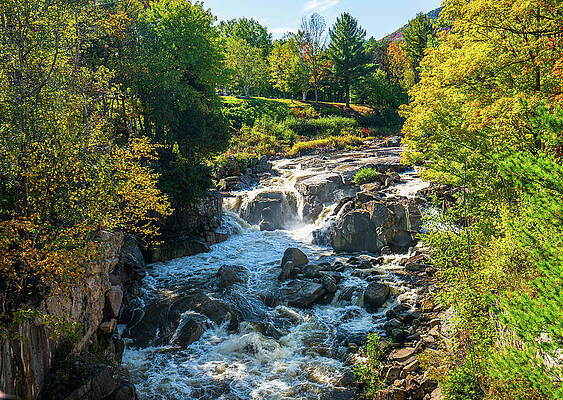 Tranquil Wall Art featuring the photograph Adirondacks Autumn At Wilmington Notch Falls by Ron Long Ltd Photography