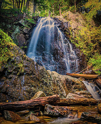 Tranquil Wall Art featuring the photograph Adirondacks Autumn Stag Brook Falls 1 by Ron Long Ltd Photography