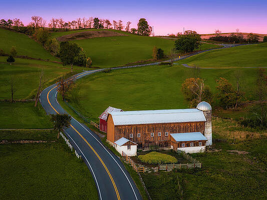 Aerial Nj Barn Print