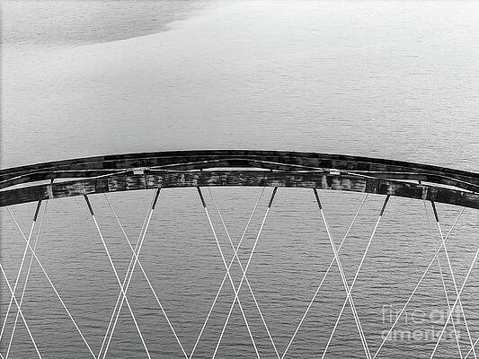 Wall Art featuring the photograph Aerial View Close Up Of Crown Point Bridge, New York And Vermont by Eric Killorin