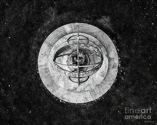 Wall Art featuring the photograph Aerial View Of The Armillary Sphere At The Phillips Academy Campus, Andover, Massachusetts by Eric Killorin