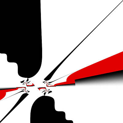 Minimalist Digital Art - Aerial View by Vic Eberly