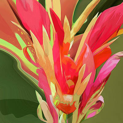 Blossom Digital Art - Aflame by Gina Harrison