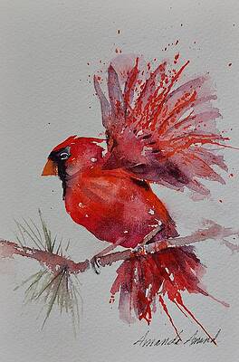 Wall Art featuring the painting Aflutter by Amanda Amend