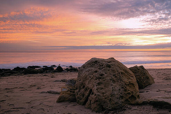 Wall Art featuring the photograph After Sunset Glow Over The Beach And Ocean by Matthew DeGrushe