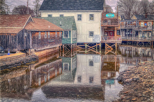 Rustic Photograph - Afternoon Reflections In Kennebunkport by Penny Polakoff