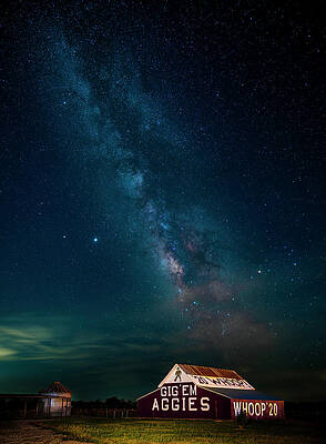 Milky Way Over Aggie Barn Photograph