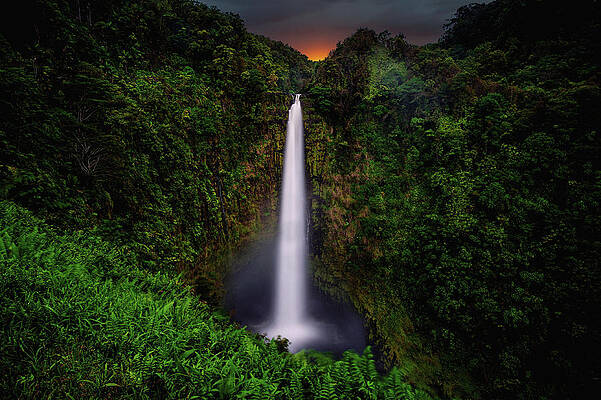 Paradise Photograph - Akaka Falls Sunset - Big Island, Hawaii by Abbie Warnock