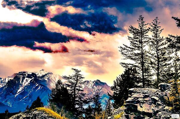 Dramatic Mountain Landscape Wall Art