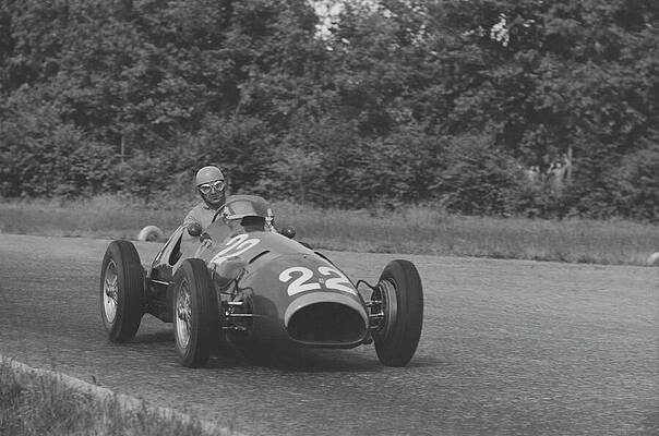  Alberto Ascari Pilots the Ferrari 500 by Rodolfo Mailander - Revs Institute Collections