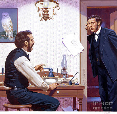 Alexander Graham Bell Invents The Telephone Print