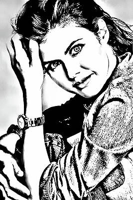 Black And White Digital Art - Alexandra Daddario, True Detective by Gradify Creations