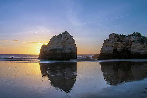 Wall Art featuring the photograph Algarve Blue Hour Reflections by Rebecca Herranen