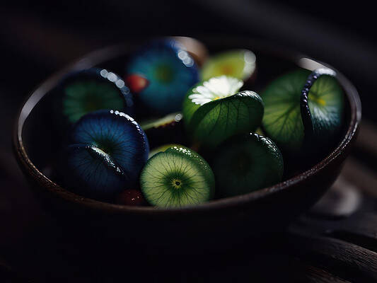 Vibrant Digital Art - Alien Fruit by Eris And AI