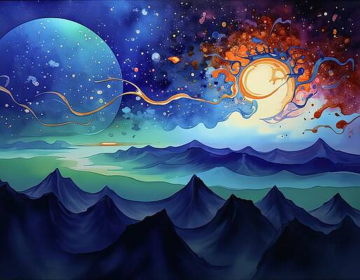 Sky Digital Art - Alien Sky by Eris And AI