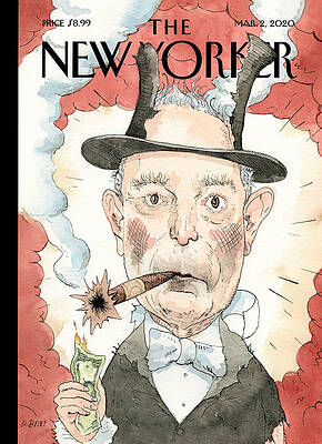 Bloomberg with Exploding Cigar Painting