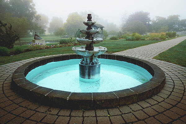 Water Wall Art featuring the photograph Allentown Rose Gardens Water Fountain by Jason Fink