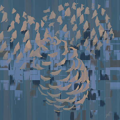 Digital Art - Along A Moonlit Path by Gina Harrison