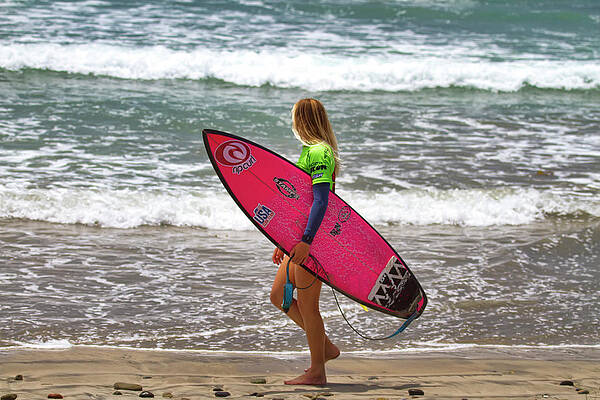 Wall Art featuring the photograph Alyssa Spencer Surfer Girl by Waterdancer