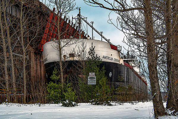 Michigan Photograph - American Courage Ore Ship by Vi Ray