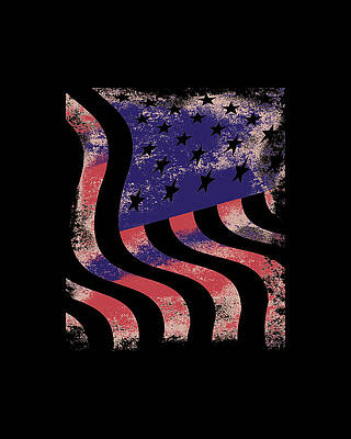 American Wall Art featuring the digital art American Flag by Flippin Sweet Gear