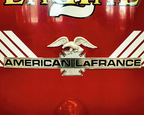 Transportation Photograph - American LaFrance Fire Truck Emblem 003 by Flees Photos
