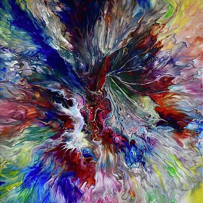 Vibrant Wall Art featuring the painting American Spirit by Art From the Heart