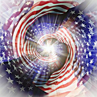 Abstract Digital Art - America's Spiral by David Manlove