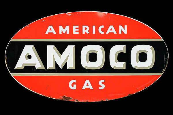 Wall Art featuring the photograph Amoco Gas Sign by Flees Photos