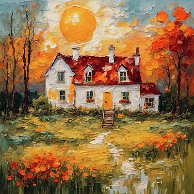 Wall Art featuring the digital art Among Fields Where Morning Blooms by Deb Beausoleil