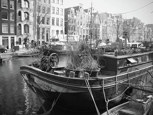 Photograph - Amsterdam Canal Boat by Ed Wilkerson