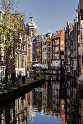 Reflection Wall Art featuring the photograph Amsterdam Cityscape by Craig A Walker