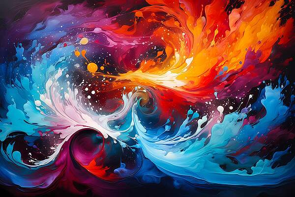 Abstract Wall Art featuring the digital art An Abstract Interpretation Of Cosmic Harmony No 2 by Andre Petrov