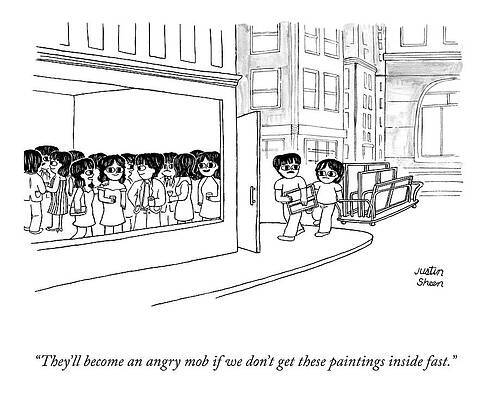 Fast Drawing - An Angry Mob by Justin Sheen