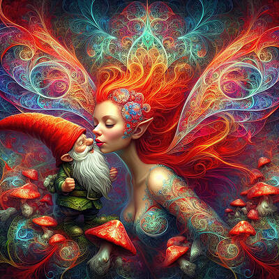 Intricate Wall Art featuring the photograph An Enchantress Kiss by Bill and Linda Tiepelman