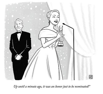 Award Speech Cartoon Drawing