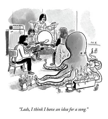 A Creative Meeting with the Beatles Drawing