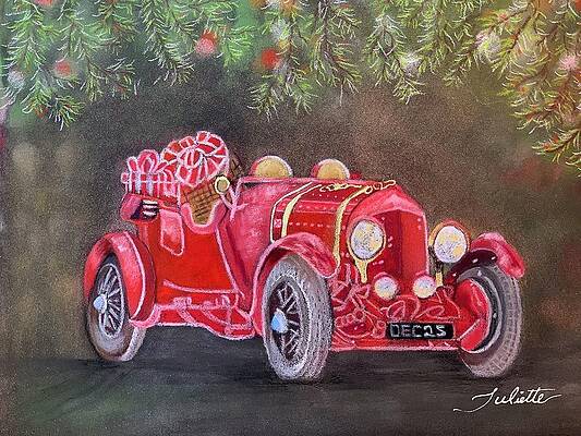Wall Art featuring the pastel An Old Fashioned Christmas by Juliette Becker