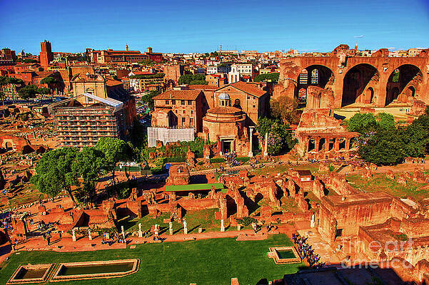Ancient Roman Ruins in Sunlight by Stefano Senise