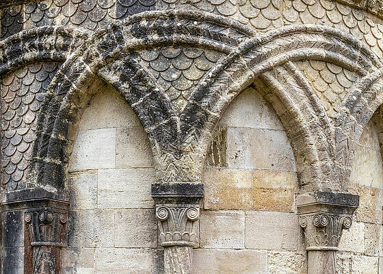 Unite Kingdom Wall Art featuring the photograph Ancient Stone Arches by Shirley Mitchell