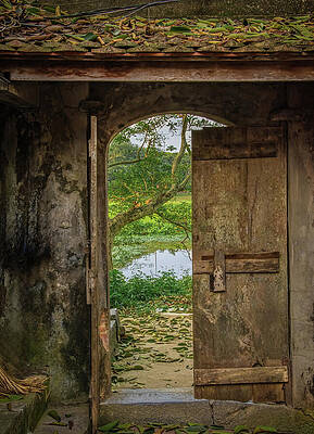 Wall Art featuring the photograph Ancient Vietnamese Doorway by Rebecca Herranen